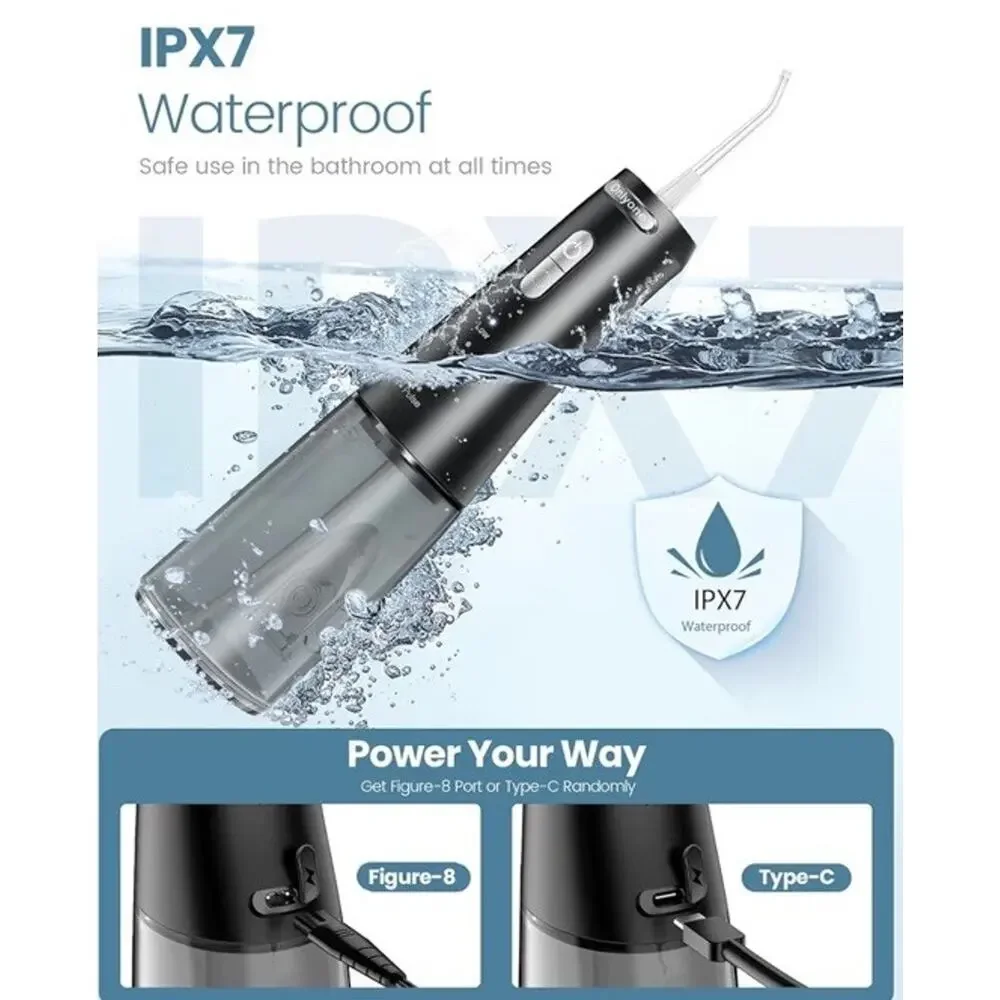 Onlyone‎ Water Dental Flosser Cordless Portable Rechargeable IPX7 Waterproof